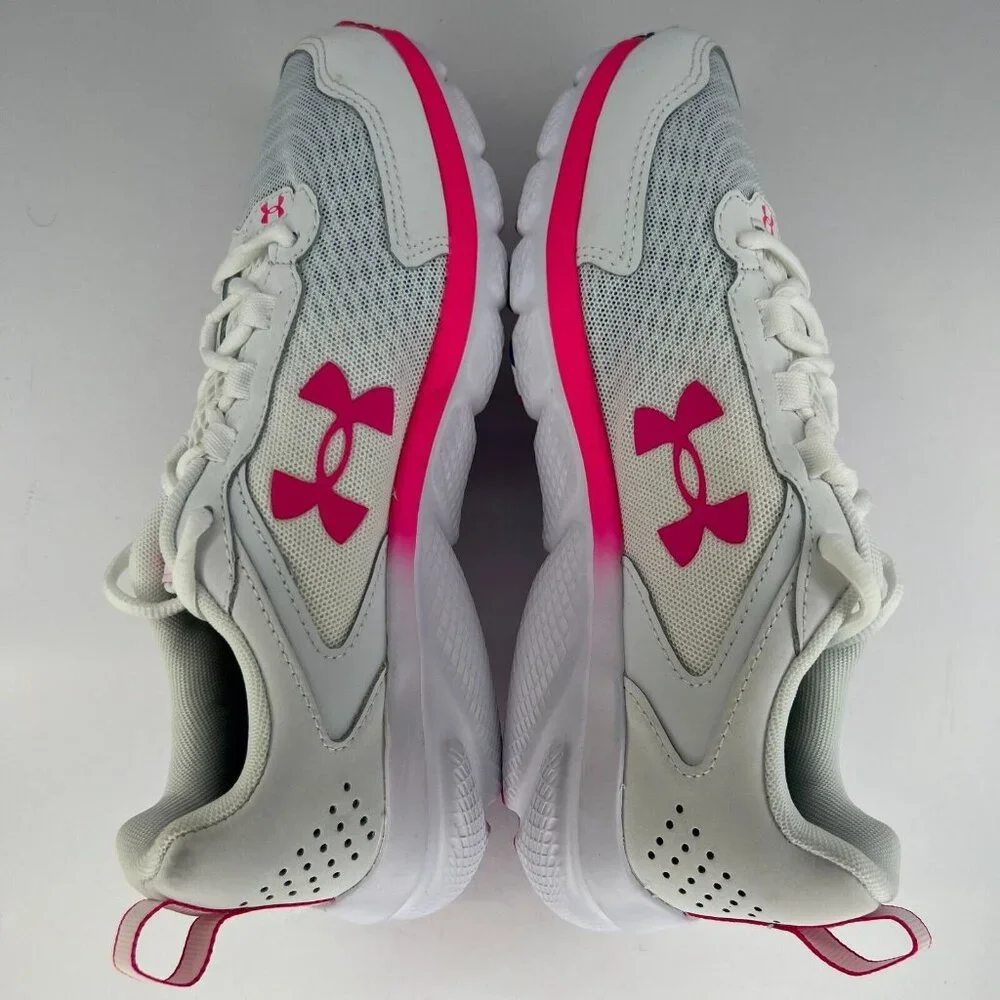 Under Armour Womens Electro Pink Charged Assert 9 Marble Size 8.5 Running Shoes